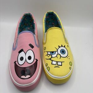 Nickelodeon Spongebob Squarepants Low Top Slip On Sneakers Women's Size 9.5